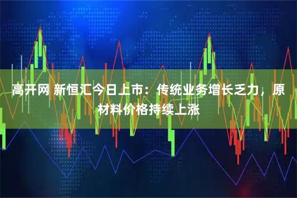 高开网 新恒汇今日上市：传统业务增长乏力，原材料价格持续上涨